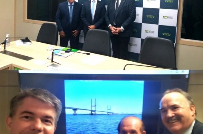 Prefeito Simonato viaja à Brasília e cumpre agenda para liberação do projeto de Iluminação da Ponte