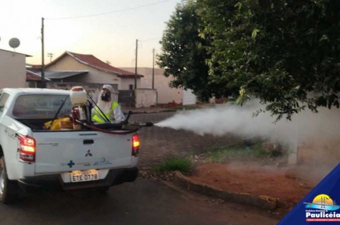 Prefeitura de PaulicÃ©ia realiza TermonebulizaÃ§Ã£o no combate Ã  Dengue