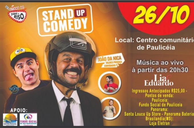 Prefeitura realiza primeiro Stand Up Comedy solidário em Pauliceia 